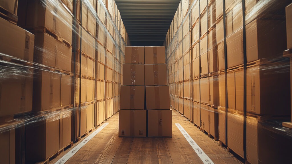 Palettenwickelmaschinen - Sicherung von Kartons mit Stretchfolie