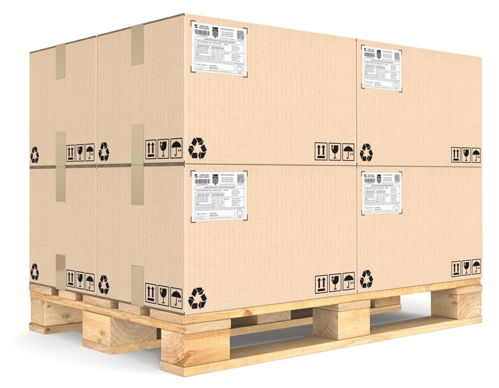 Etykieciarka do oznakowania opakowań zbiorczych i palet w procesach logistycznych zakładu produkcyjnego